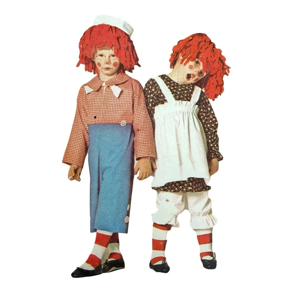VTG 1976 McCalls Sewing Pattern Childs Raggedy Ann & Andy Costume Sz 2-4 #5254
